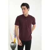 POLO YAKA BABA ERKEK DESENLİ TİŞÖRT BORDO Bordo