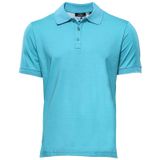 Polo Yaka Düz Mavi Erkek T-shirt - Wessi