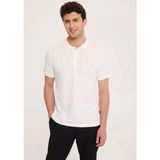 Polo Yaka Erkek T-Shirt TC4613 - Beyaz - 3XL