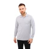 Polo Yaka Gri Uzun Kollu Süprem Sweatshirt Iş Tişörtü GRİ-4XL