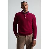 Polo Yaka Saf Kaşmir Fuşya Kazak - Magenta - XL