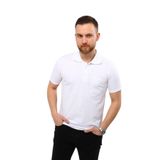 Polo Yaka T-shirt Beyaz Kısa Kollu Pike Örme Iş Tişörtü Beyaz-M