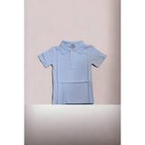 Polo Yaka Tişört Alm Kısa Kol 6-16 Yaş Çocuk Açık Mavi Okul Tişört/T-Shirt
