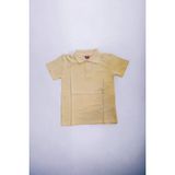 Polo Yaka Tişört Alm Kısa Kol 6-16 Yaş Çocuk Açık Sarı Okul Tişört/T-Shirt