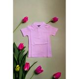 Polo Yaka Tişört Alm Kısa Kol 6-16 Yaş Çocuk Pembe Okul Tişört/T-Shirt
