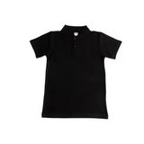 Polo Yaka Tişört Alm Kısa Kol 6-16 Yaş Çocuk Siyah Okul Tişört/T-Shirt