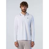 Polo Yaka Uzun Kollu Pamuk Erkek Tişört - Beyaz - 2XL