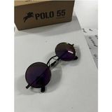 POLO55 Bridge Yuvarlak Metal Çerçeve Erkek Güneş Gözlüğü - Antrasit