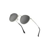 Polo55 Round Metal Rose-Siyah Yuvarlak Erkek Güneş Gözlüğü