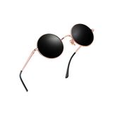 Polo55 Zeda Yuvarlak Model Metal Çerçeve Rose-Gold Erkek Güneş Gözlüğü