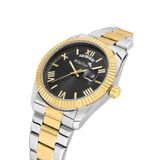 Poloair Ay Gün Gösterge Takvimli Erkek Kol Saati Gold Gümüş Siyah Renk PL-7076E6x