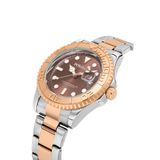 Poloair Mercek Takvimli Döner Çerçeve Erkek Kol Saati Kahverengi Gümüş Rose Gold Renk PL-7075E8x