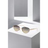 Poloair UV400 Korumalı Çerçevesiz Cat Eye Kadın Güneş Gözlüğü Gold Renk PLG-2122C3