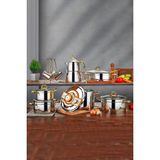 Polochef Ambiance 18 Parça Düdüklü,derin,pilav,çaydanlık Tencere ve Çeyiz Seti 18/10 Paslanmaz Çelik Gold - Gümüş - 18-42