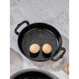 Polochef Crystal Döküm Granit 18 cm Yapışmaz Taban Yumurta,omlet,sucuk Sahan - Yok - Siyah