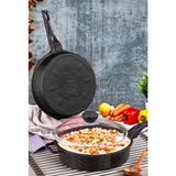 Polochef Derin Granit Yardımcı Kulplu Tava 28 cm - Siyah