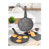 PoloChef Emoji Döküm Pancake 26 Cm Siyah
