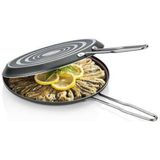 Polochef Polo Chef Granit Malzemeden Üretilmiş Çift Taraflı Balık Tavası 32 cm Siyah Renkli