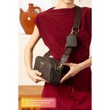 POLOGRAND London Orijinal Özel Kutulu Trend Model Desenli Lüks Yumuşak Deri Konforlu Kalın Askılı Polo Omuz Çantası