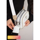 POLOGRAND London Orijinal Özel Kutulu Trend Model Lüks Yumuşak Deri 3 Bölmeli Hediyelik Sevgiliye Anneye Hediye Doğum Günü Hediyesi Kutulu Ayarlanabilir Konforlu Kalın Kolon Çapraz Askılı Omuz Çantası - Beyaz