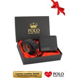POLOGRAND London Polo Grand Polo London Erkek Cüzdan Kemer Seti 2'li Hediye Kutulu Siyah Deri Şık Tasarım - 0 - Siyah