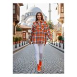 Polologin Butik Oduncu Spor Gömlek Çift Cepli Turuncu
