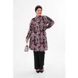 Polologin Butik Pembe Paisley Desenli Tunik