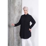 Polologin Butik Siyah Klasik Gömlek Tunik