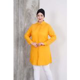 Polologin Butik Turuncu Klasik Gömlek Tunik