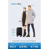 Polo&sky Azra Model Siyah Pp Polipropilen Kırılmaz Kabin Boy Valiz Bavul