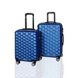 Polo&Sky Petek Model Lacivert Renk 2'li Valiz Seti (Kabin+Orta)