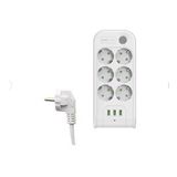 PoloSmart 6'lı 2 m MP10 Termal Akım Korumalı Uzatma Kablosu