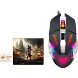 Polosmart Gaming Mouse + Mouse Pad PGS303 - Siyah