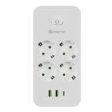 Polosmart MP25 Akım Korumalı Uzatma Kablosu 4'lü Priz 2 USB Type-C Pd 20W 2 Metre Beyaz