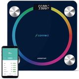 Polosmart PSC45 Pilli Bluetooth Vücut Analizli Yağ Kas Su Ölçer Hassas Akıllı Tartı Baskül Lacivert - Altın