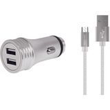 PoloSmart PSM45 50 cm 2'li Araç Şarjı Micro USB Android Şarj Kablosu