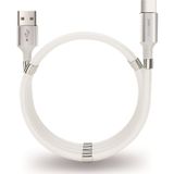 PoloSmart PSM67 Beyaz 1 mt Type C Mıknatıslı Sarmal Şarj Ve Data Kablosu