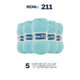 Polosu (5 Adet) Candy Baby %100 Premium Akrilik Bebek Örgü İpliği - 211 - Su yeşili