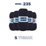 Polosu (5 Adet) Candy Baby %100 Premium Akrilik Bebek Örgü İpliği - 235 - Siyah
