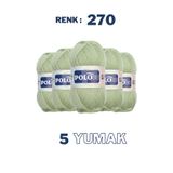 Polosu (5 Adet) Candy Baby %100 Premium Akrilik Bebek Örgü İpliği - 270 - Açık Çağla Yeşil