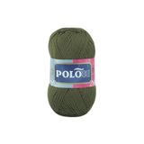Polosu Lüks Patiklik - El Örgü Patik Ipi - Renk: 370 - Koyu Haki Yeşili