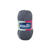 Polosu Lüks Patiklik - El Örgü Patik İpi - Renk: 372 - Koyu Füme