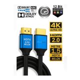 Polotech 1.5 Metre 4K ULTRA HD 2.0V ALÜMİNYUM Başlık Altın Uçlu HDMİ Kablo