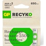 Polotech GP Recyko 650 mAh 1.2V AAA Boy NiMH İnce Şarjlı Pil 2'li Kart