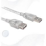 Polotech W8901 Usb Uzatma Kablo, 1.5 Metre Şeffaf Dişi-Erkek