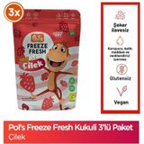 Pol's Freeze Fresh Kukuli Çilek 15 G X 3 Adet Freeze Dry Dondurularak Kurutulmuş 15 G