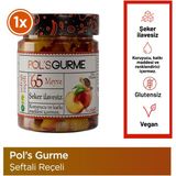 Pol's Gurme Şeftali Reçeli 285 gr Şeker Ilavesiz Chia Tohumu ile Doğal ve Sağlıklı Ürün