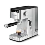Polti Coffea P10S Manuel Espresso ve Cappuccino Kahve Makinesi, Öğütülmüş Kahve ve E.S.E ile Uyumlu, 44 mm Kapsüller, Süt Asansörü için Buharlı Süt, Çıkarılabilir 1,3 L Tank, Gümüş