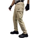 Polviton BEL KISMI DAR BOY VE KİLO İLE BEDEN SORUNUZ ! İnce Yazlık Esnek Likralı Erkek Kargo Pantolon - Bej - 34