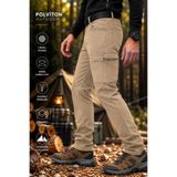 Polviton Erkek Kargo Cepli Pantolon Taktikal Slim Fit Krem 206